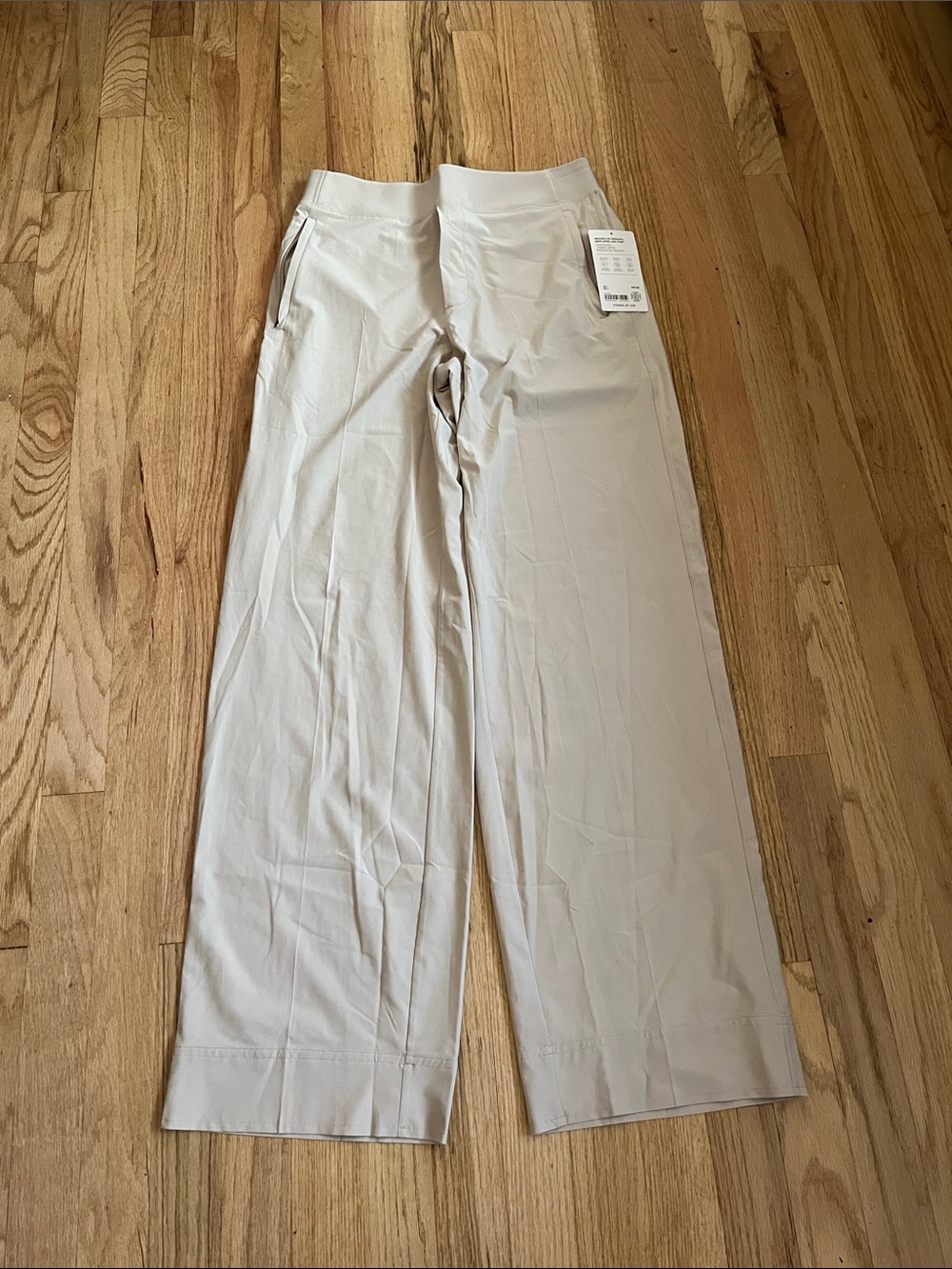 Athleta Wide-Leg Pull-On Pants in Light Taupe